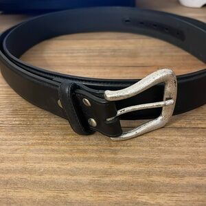 NWOT-Nocona Men’s Western Overlay Genuine Leather Black Belt-Big Size 54